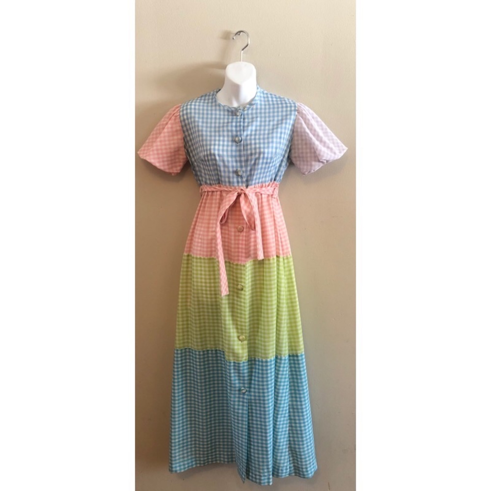 Vintage Gingham Loungewear Dress